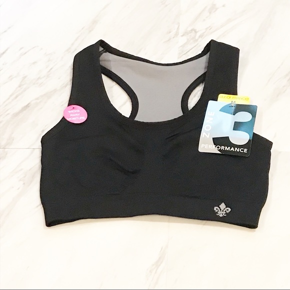 Lily of France Sports Bra Reversible Medium Black - Picture 5 of 12